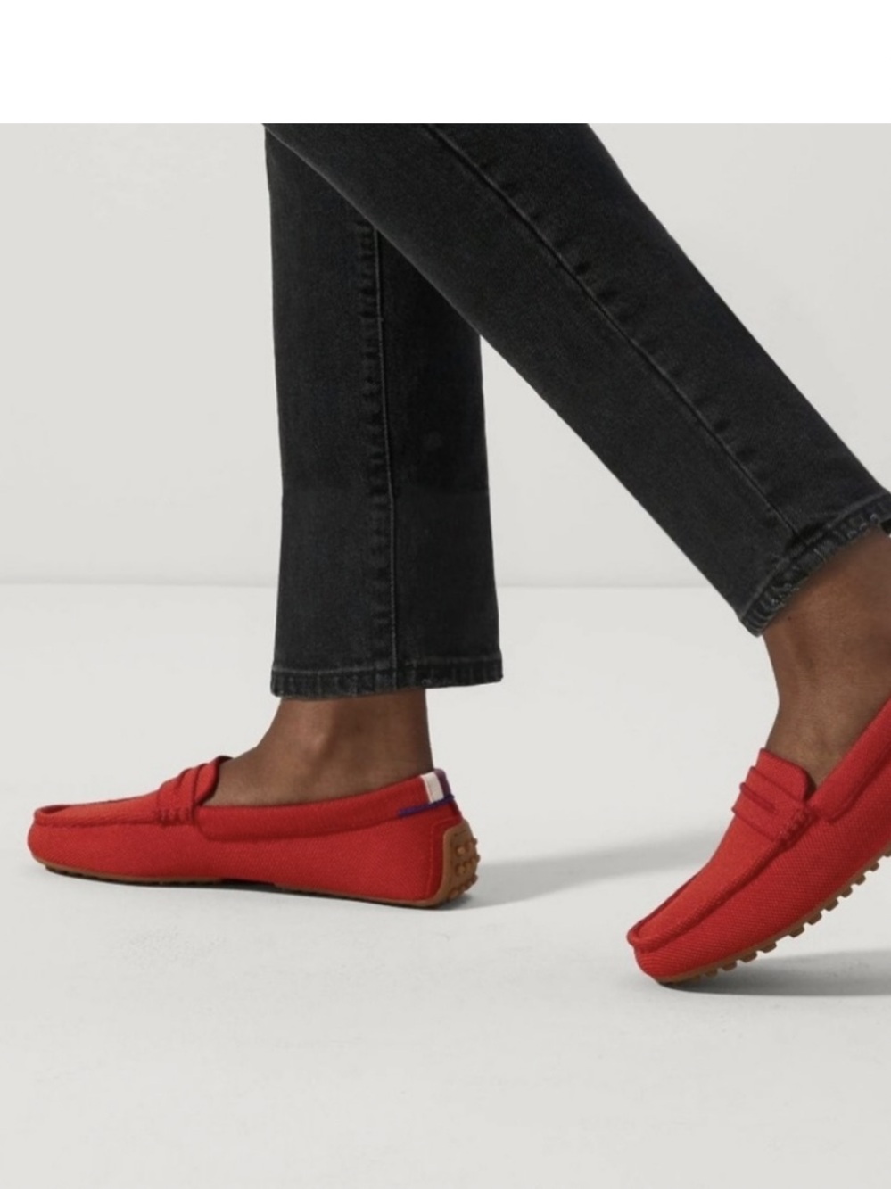 Rothys The Driver Loafers in Red Clementine (Orange-Red)
Size 1O.5